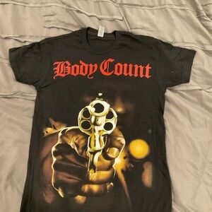 Black Graphic Tee with Red 'Bloodlust' Design